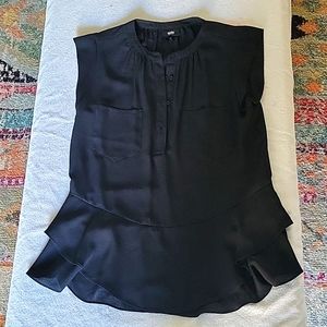 Black peplum top